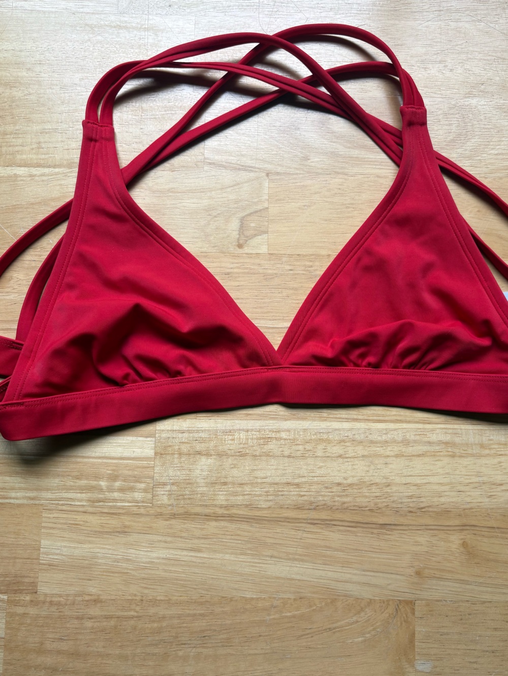 Joe Fresh Red Triangle Bikini Top